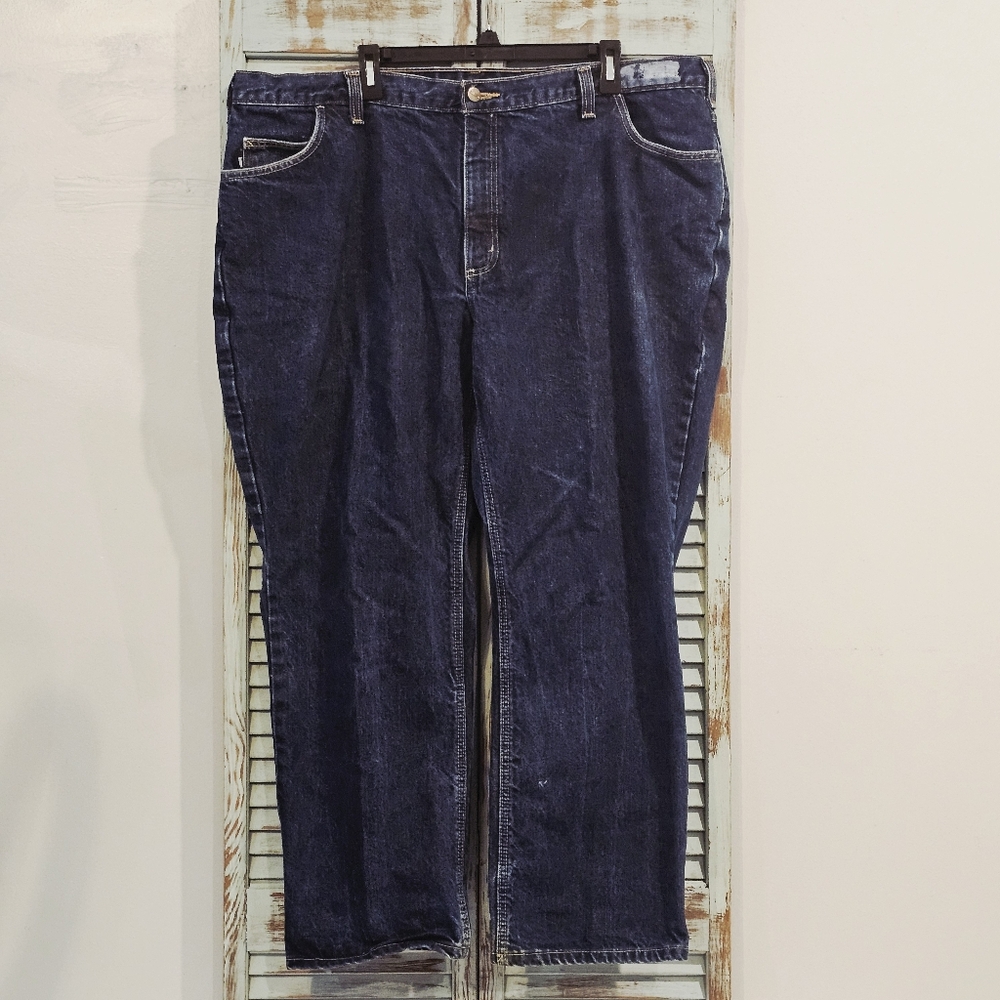 CARHARTT FR Mens Jeans Size 44x30 Dark Wash Flame Resistant 280-83 Work Denim